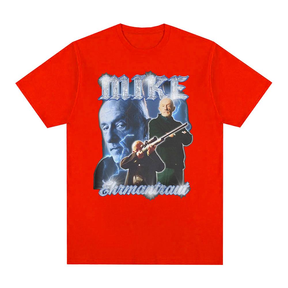 Mike Ehrmantraut Breaking Bad T Shirt Better Call Saul Graphic Print T-shirts Men's Vintage Cotton Short Sleeves Gothic T Shirts