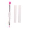 Double Headed Silicone Brush With Cover Lip Brush And Detail Brush Lip Balm Lipstick Lipgloss Applicator Eyeliner Eyebrow Brush