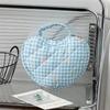 Fashionable Florals Print Heart Cosmetic Case Quilted Construction Spacious Toiletry Bag for Women Girls Travel