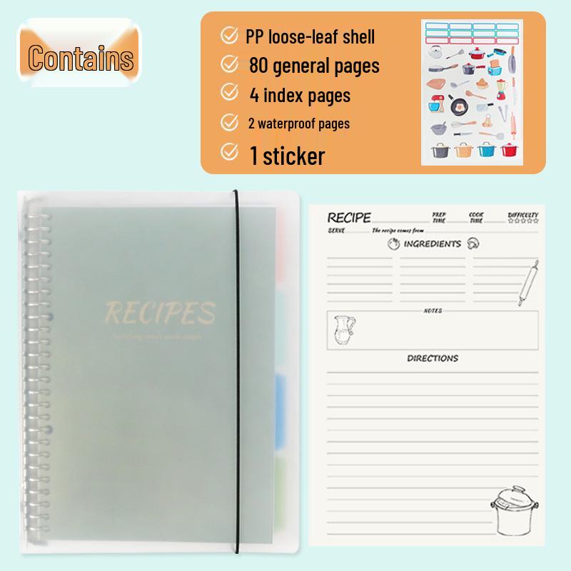 "DIY Family Recipe Journal: Cross-Border Loose-Leaf Cookbook"