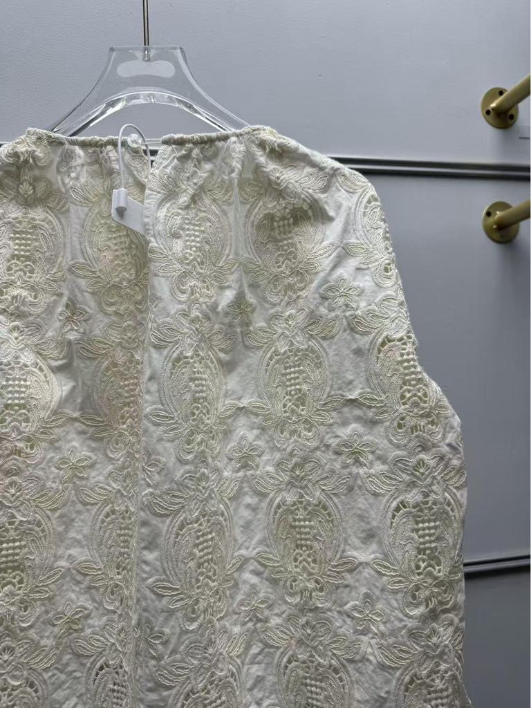 French Retro Lace Bell Sleeve Embroidered Top - Autumn/Winter Collection