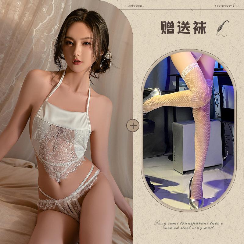 Sex Underwear Pure Desire Sexy Lace Temptation Belly Pocket Hot Open Gear Free Set