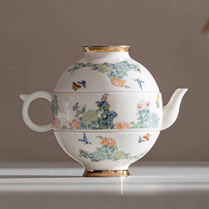 Chinese Ceramic Portable Travel Tea Set