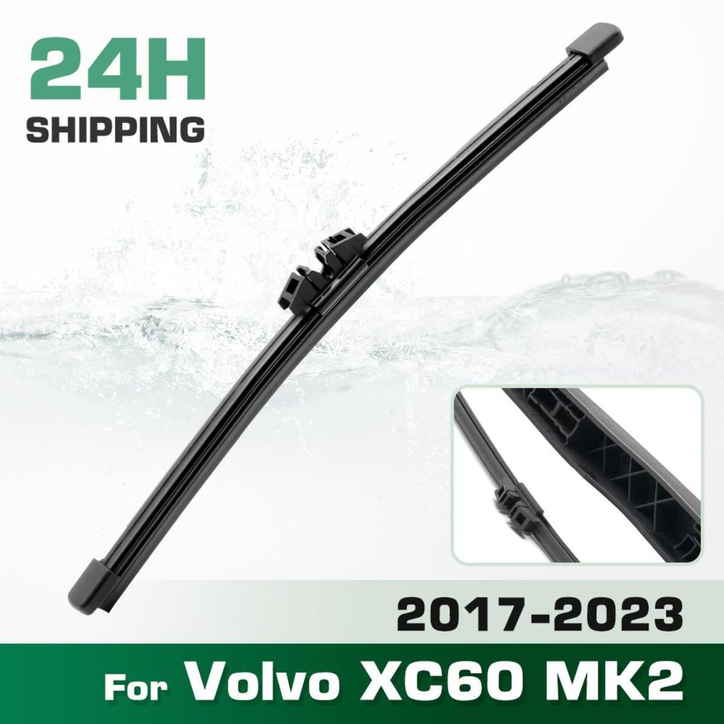 Rear Windshield Wipers Blades,Premium All-Season Wiper Blades Replacement For Volvo XC60 MK2 2017-2023,Natural Rubber Bayonet,Easy To Install 14″