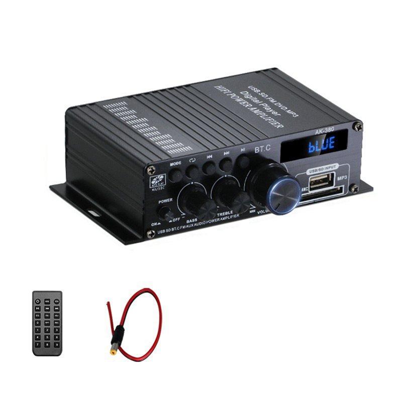 Bluetooth 2-channel Hifi Stereo Power Amplifier For Home Car Karaoke Party Audio System