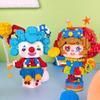 Idea Amusement Park Micro Diamond Block Carnival Joker Building Bricks Surprise Party Clown Toys Figure Nanobrick For Kids Gifts