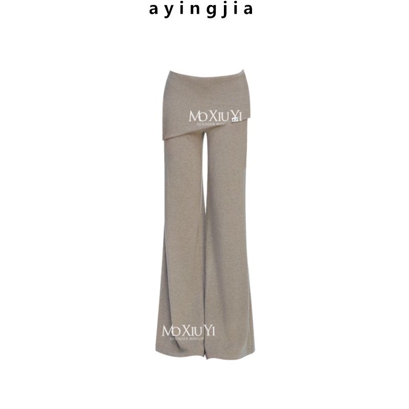 

In Stock! [Lusi s Same Style] Slim-Fit High-Elastic Casual Pants Slightly Flared Casual Pants, Loose Fit for Sports and Commuting Curry color S