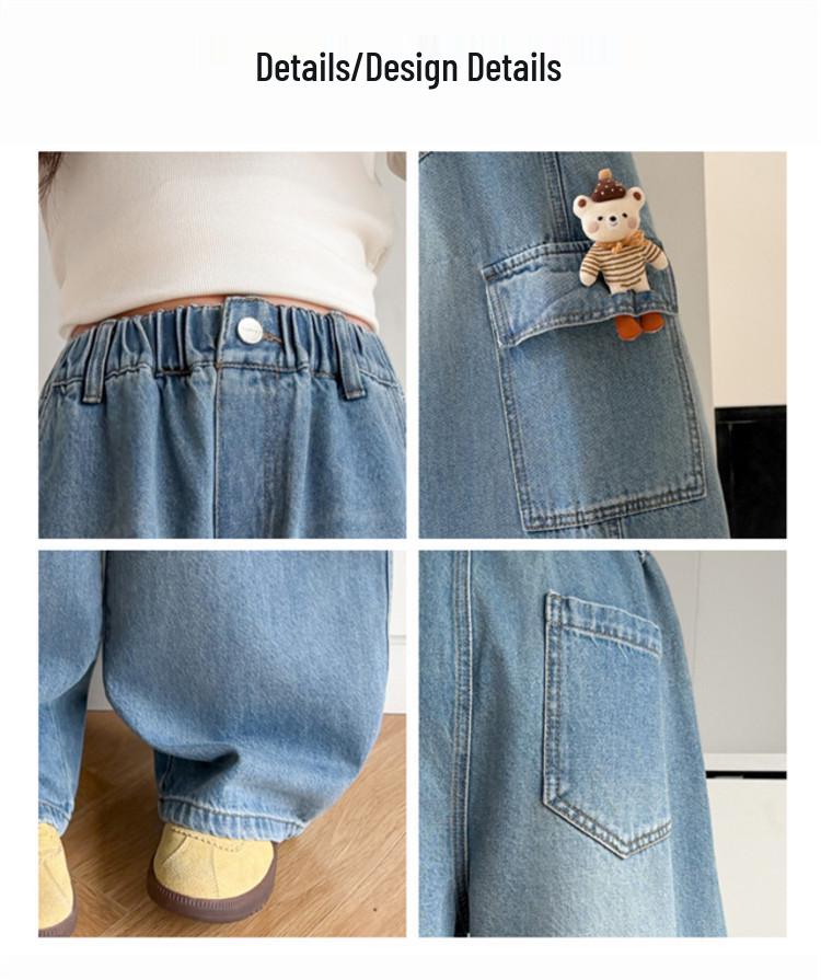 Weite Jeans für Mädchen - Stilvolles Outfit für Frühling/Herbst 2026 für mittlere und große Kinder