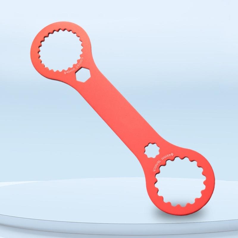 Aluminum Alloy Bicycles Crankset Wrench Tool with Rubber Grip Cycling Repair Maintenance Bicycles Bottom Bracket Wrench
