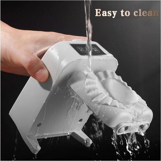 Automatic Electric Dumpling Press Maker Machine - Adjustable and Easy to Operate, With Spoon and Brush - For Home Kitchen Pastry Making (White)