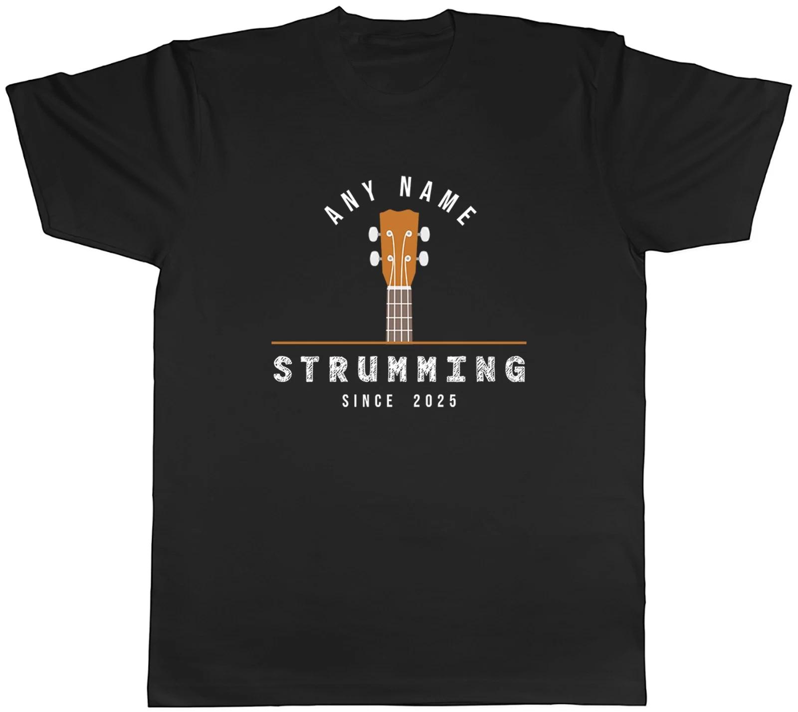Personalised Ukulele Musician Strumming Since Mens T-Shirt Tee Gift Top XS