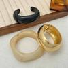 Salircon 3 Styles Fashion Geometric Resin Acrylic Bangle for Women Vintage Punk Hyperbole Metal Spring Bracelet Pulseras Jewelry