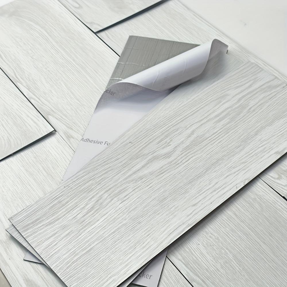 10Pcs 40x15cm PVC Floor Stickers Self-adhesive Stickers Waterproof Thickened Wood Grain Floor Stickers Stickers Living Room