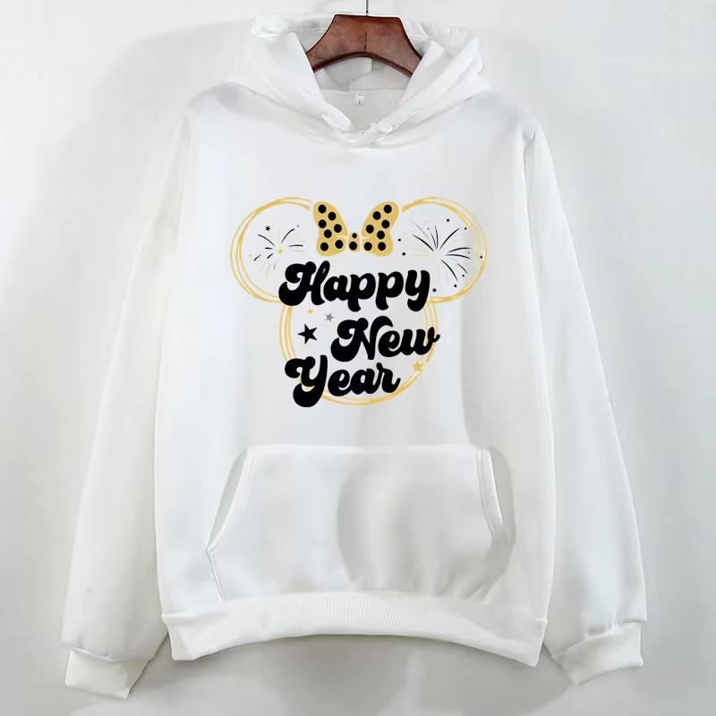 

2025 Happy New Year Graphic Sweatshirt Disney Cartoon Printed Hoodie Fashion Autumn Men s Casual Long Streetwear Pullover Top 3XL