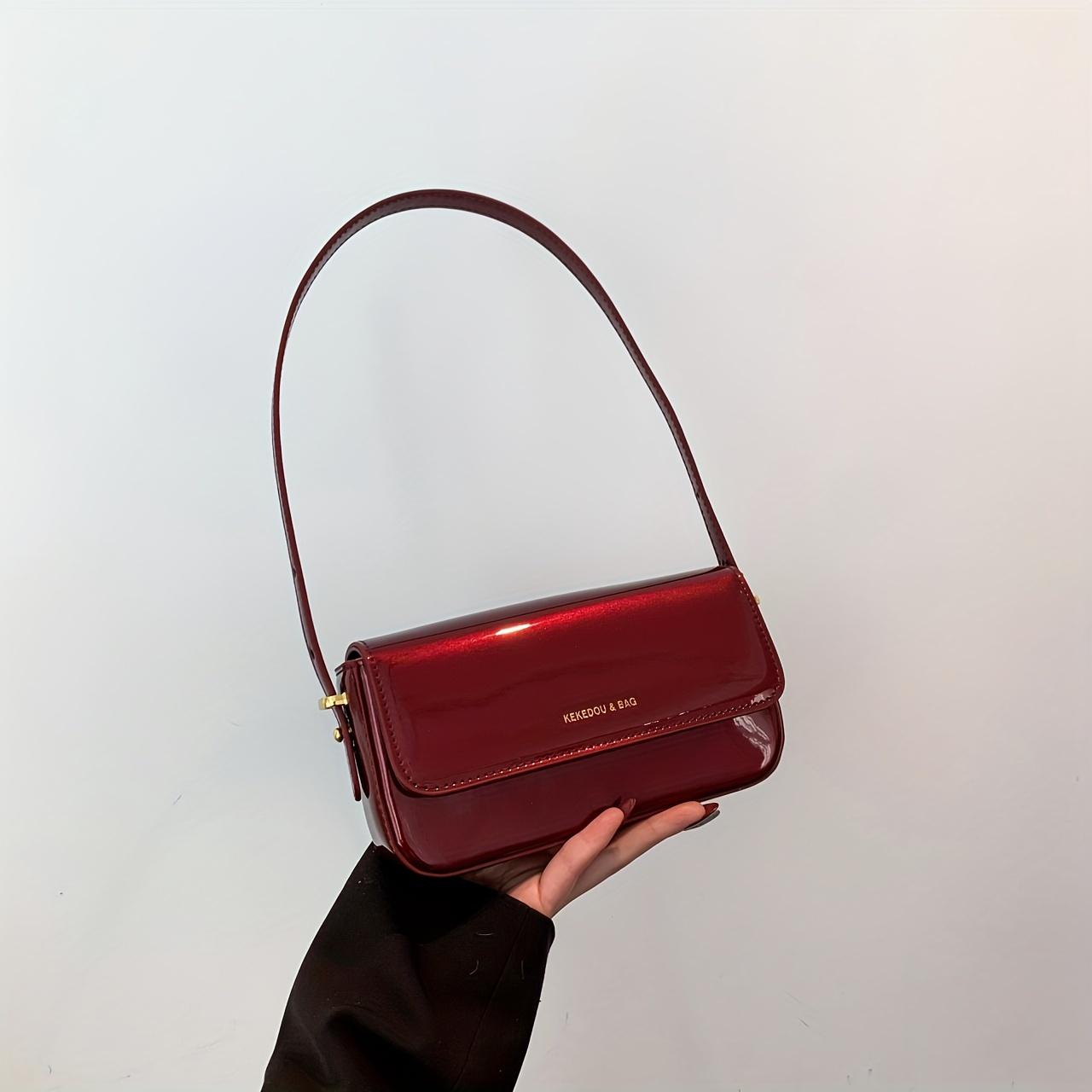 Exquisite Glossy Women s Shoulder Bag, Trendy and Stylish, Can Be Carried on the Shoulder or Hand Carry, Suitable for Parties and Everyday Use красный