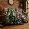 Classic L-Lord of The Rings H-Hobbit Flannel Blanket Soft Warm Throw Blanket for Bedroom Living Room Bed Travel Camping Picnic