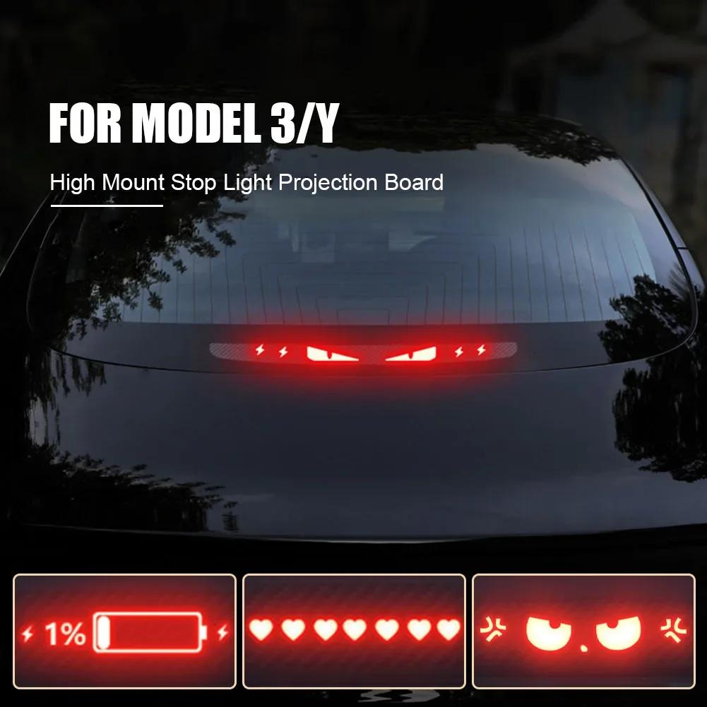 Autocolante Auto Halloween Pentru Tesla Model 3 Y Personalitate Placă Proiecție Frână Superioară Acrilică Emblema Stop Spate Superior Amagi