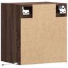 TV Wall Cabinet with LED Lighting Oak Effect 41 x 31 x 45 cm