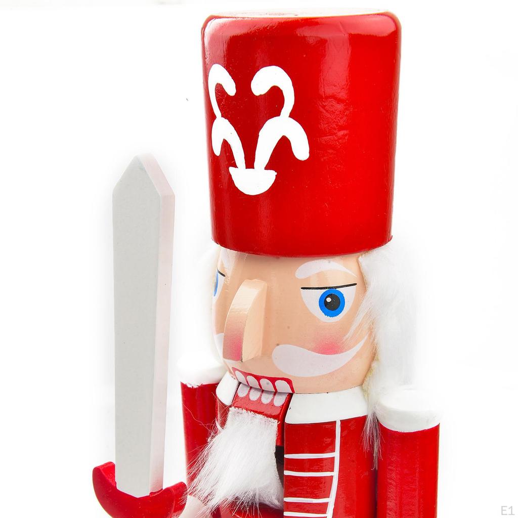 25cm Christmas Nutcracker Ornament Hand Painted Crafts Figures Wooden