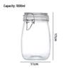 Glass Storage Jar with Stainless Steel Buckle for Tea, Grains, and Cereals
