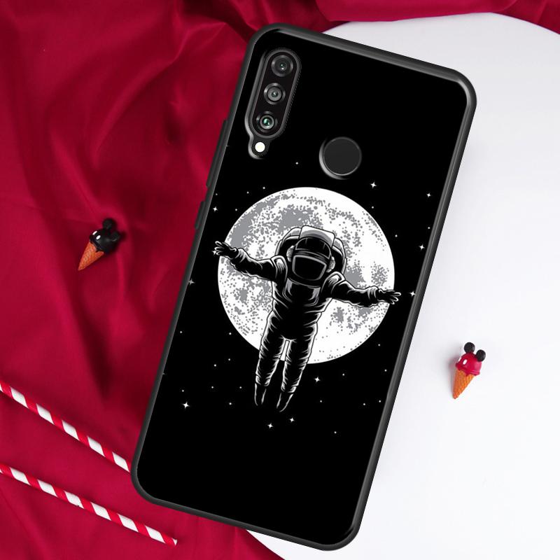 Aesthetic Space Moon Astronaut For Huawei Nova 9 SE 10 5T Y90 Y70 Y60 Y61 Y91 Y72 12i 12s 11i P60 Pro P20 P30 P40 Lite Case