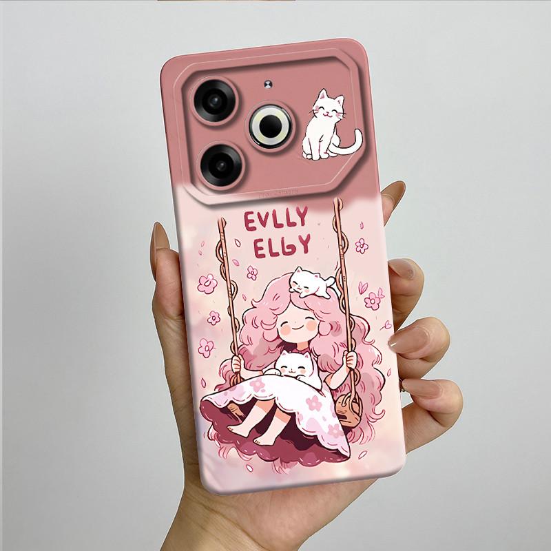 Per Tecno Pova 6 Neo Custodia POVA6NEO Silicone TPU Morbida Custodia per Telefono Verniciata Stampata Antiurto Protettiva Cover Posteriore