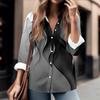 Women's Shirt Blouse Printed Button Long Sleeve Casual Basic Shirt Collar Regular Top