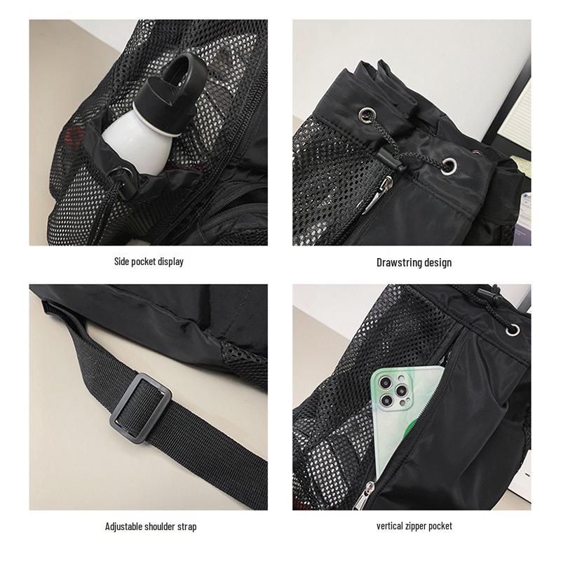 Mesh Drawstring Backpack with Wet Bag for Swimming, Beach, Gym & Workout Equipment