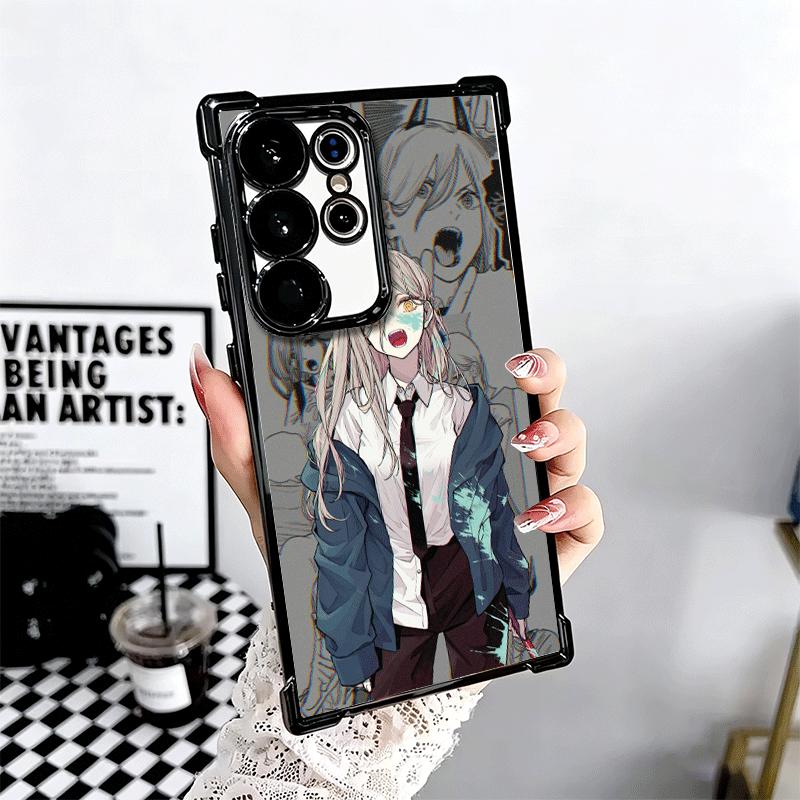 Anime Character Power CSM Soft Phone Case For Samsung Galaxy S26 Ultra S25 Edge S24 FE S23 Plus S22 S21 + S20 Plating Anti-Fall