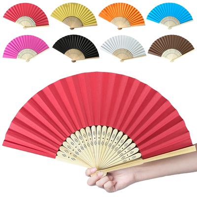 Handgefalteter Papierfächer Bambus-Faltfächer Hochzeit Personalisierte Modefächer Party-Dekoration Kunsthandwerk Dekoration Fächer-Schmuck Geschenk