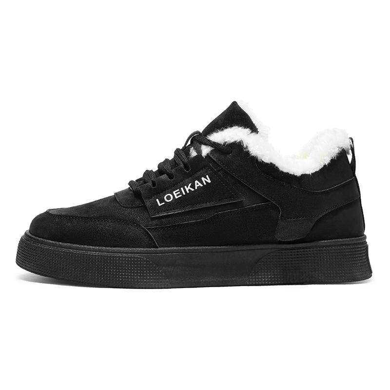 Men's fashion thick soled outdoor winter casual plus size high top shoes comfort shoes slip-resistant wear-resistant cotton shoe