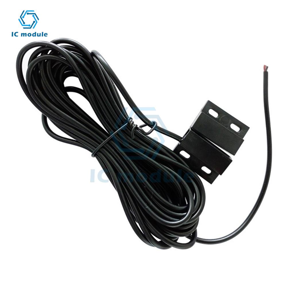 MC05 5m Sensore Magnetico Cablato per Porta Interruttore Magnetico Per Rilevatore di Apertura Cancello in Ferro Adatto Impermeabile Uso Esterno Interno
