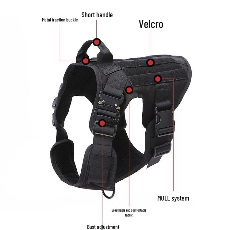 Verstellbare taktische Hundeweste für grenzüberschreitendes Training