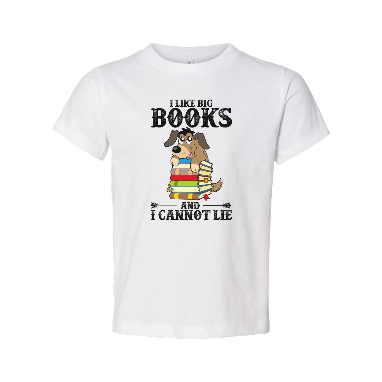 

Unisex T Shirt I Like Big Books And I Cannot Lie Cartoon Dog Stacked Books Graph L