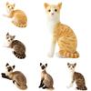Yuzu Sweet Plush Cat Doll Realistic Grey And White Kitty Toy