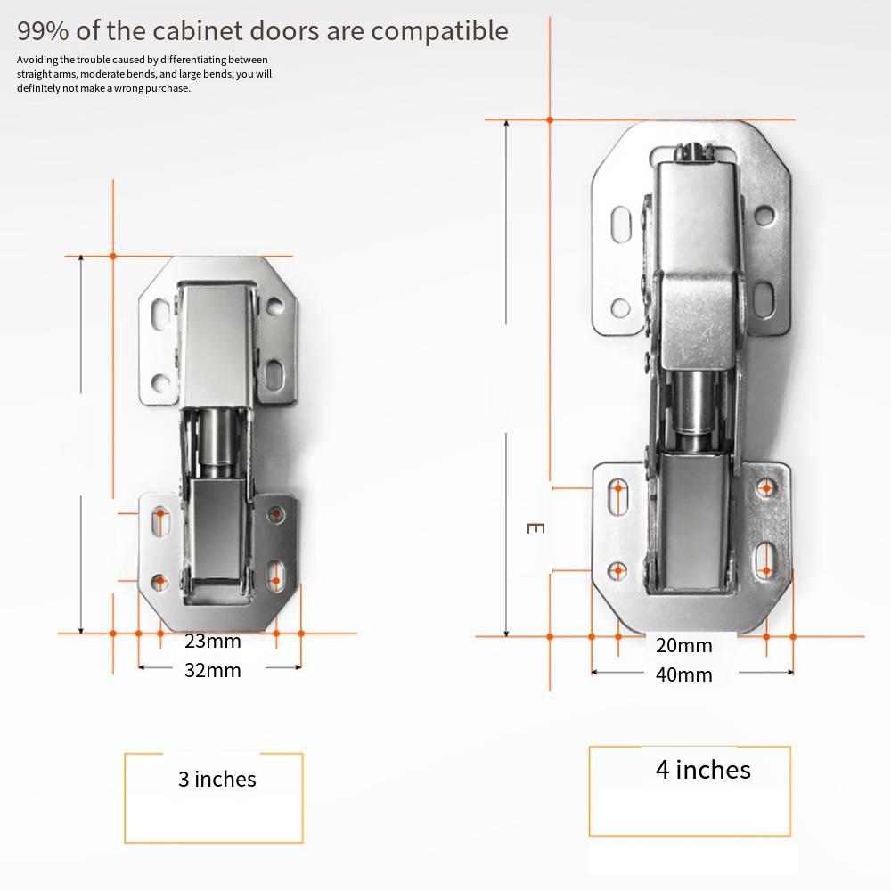 1/10PCS Hidden Hinges for Cabinet Doors Frameless Cabinet Hinge Concealed Surface Mount Cabinet Holefree Folding Hinges 3 4 Inch
