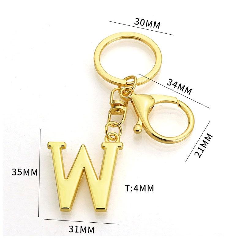 

Gold A-Z 26 Initial Letter Key Chains For Women Men Alphabet Keyrings Diy Key Trinkets Pendant Accessories Gifts W
