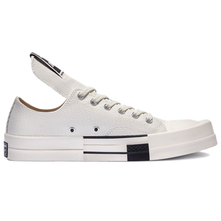 Converse Rick Owens X TURBODRK Chuck 70 Low Lily White Unisex Sneakers Egret Black 172345C