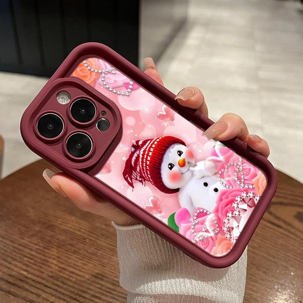 Sky Eye Ladder Soft Case for Samsung A06 A15 A25 A35 A55 A14 A24 A34 S23 S24 FE All Samsung Models Phone Cases Cover NY42 Merry Christmas Bear Deer