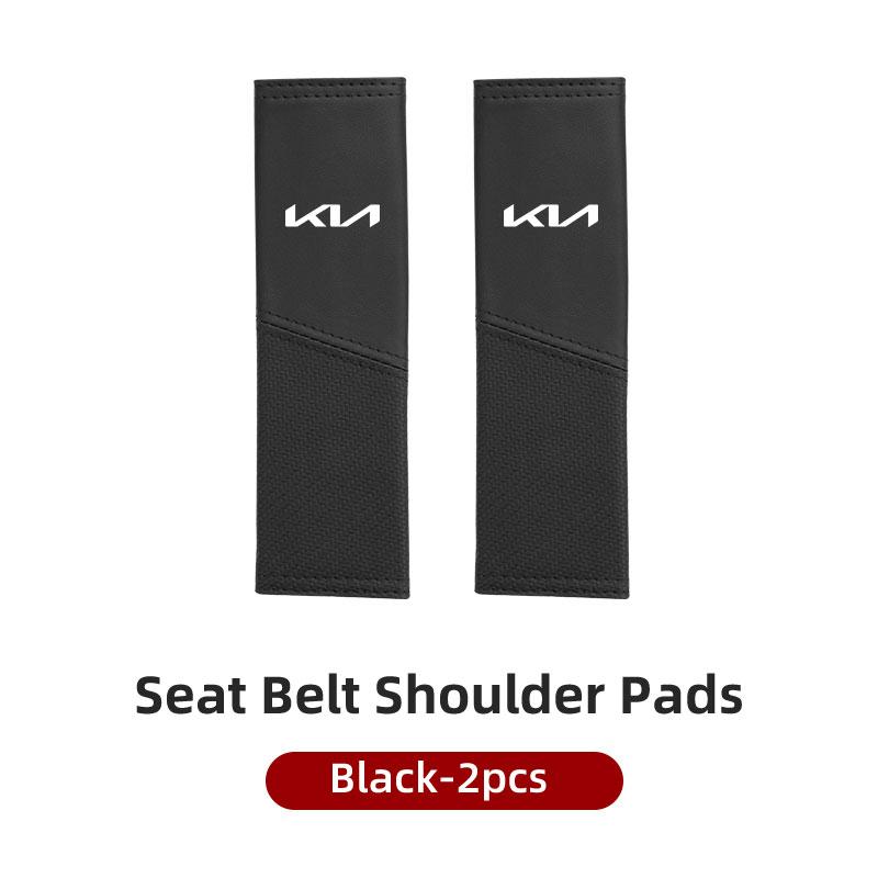Car Seat Belt Suede Carbon Fiber Safety Belt Shoulder Covers For KIA K5 K2 Optima Soul Spectra Niro Cadenza Sephia Carens