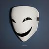 Glowing Jet Black Hiruko Kagetane Full Face Mask for Halloween