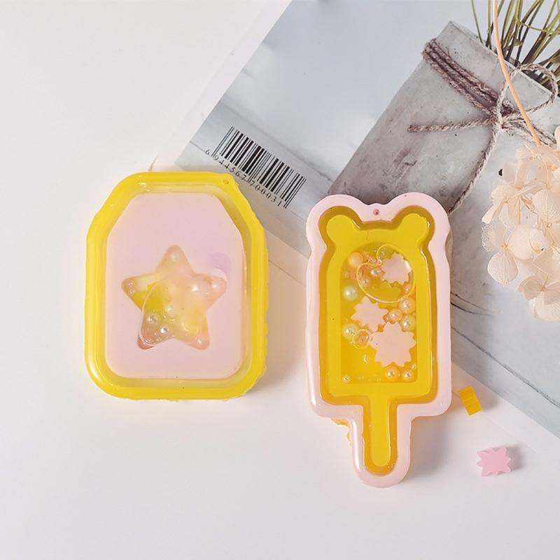 Resin Silicone Molds Quicksand Casting Molds Epoxy Resin Shaker Mold for Pendant Jewelry Decoration Crafts Making DIY