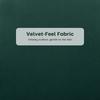 Set of Two Velvet-Feel Lotus Bar Stools - Dark Green