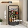 black double-layer rotating countertop rack