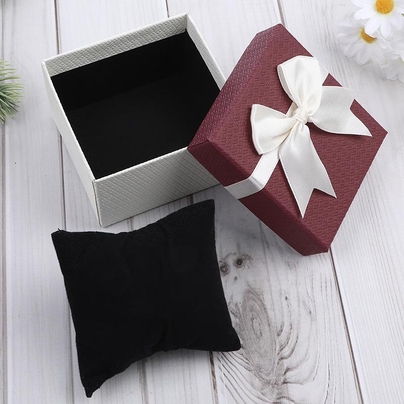 Packaging Box 9*8.5*5.5Cm Bow Bow Packaging Box Paper Watch, Earrings Box For Special Occasions Gift-Giving Jewelry Display