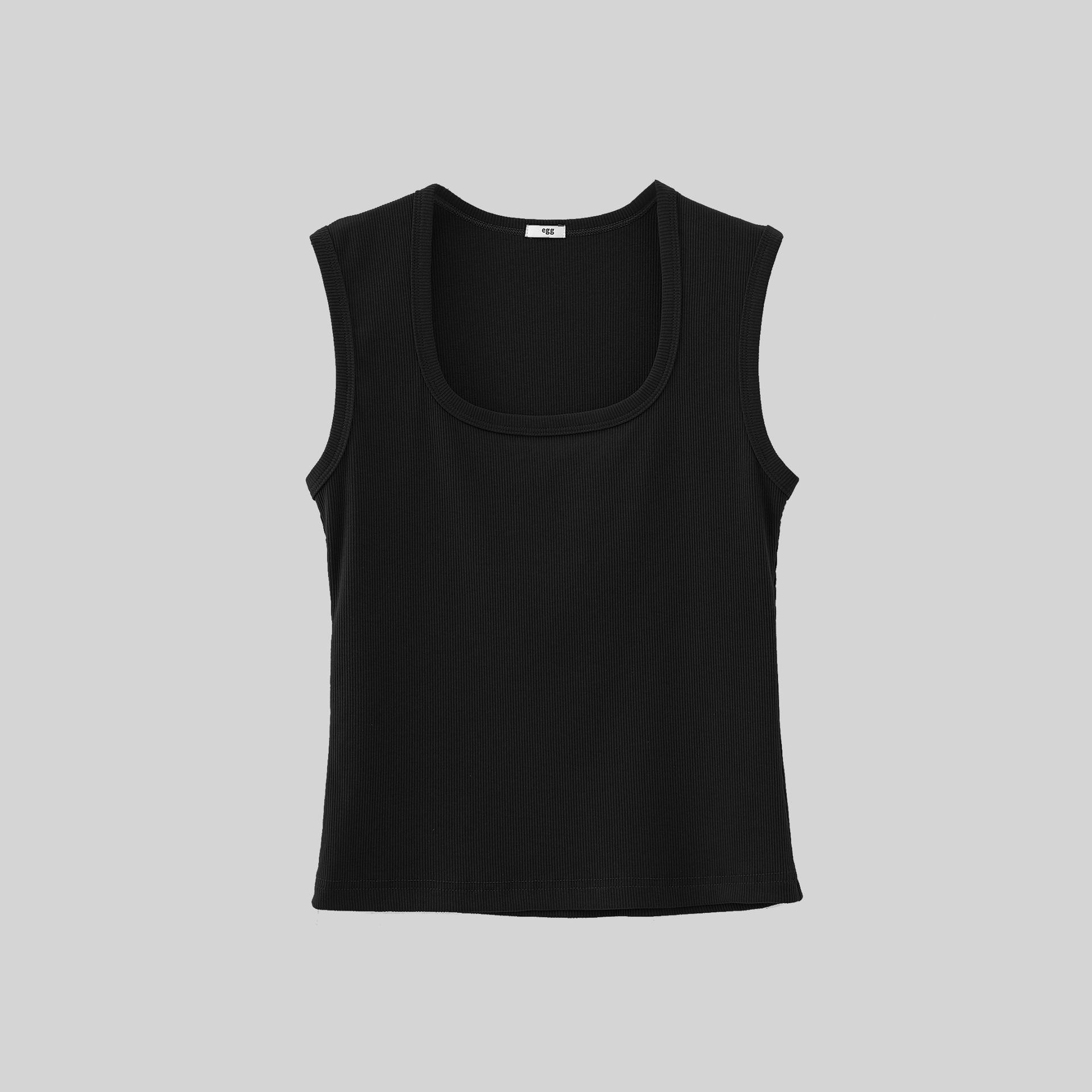 

Топ-бандо с квадратным вырезом и открытой спиной на широких бретелях - Женская летняя майка Large чёрный