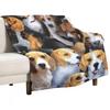 Beagles Throw Blanket For Decorative Sofa Luxury Sleeping Bag Soft Plaid Summer Beddings Blankets
