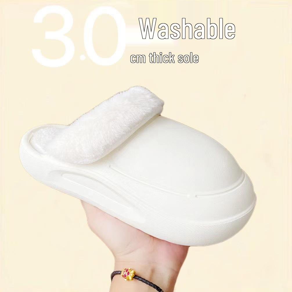 Unisex Winter Cotton Slippers: Detachable, Washable, Non-Slip, Fashionable & Warm - Perfect for Home & Casual Outings.