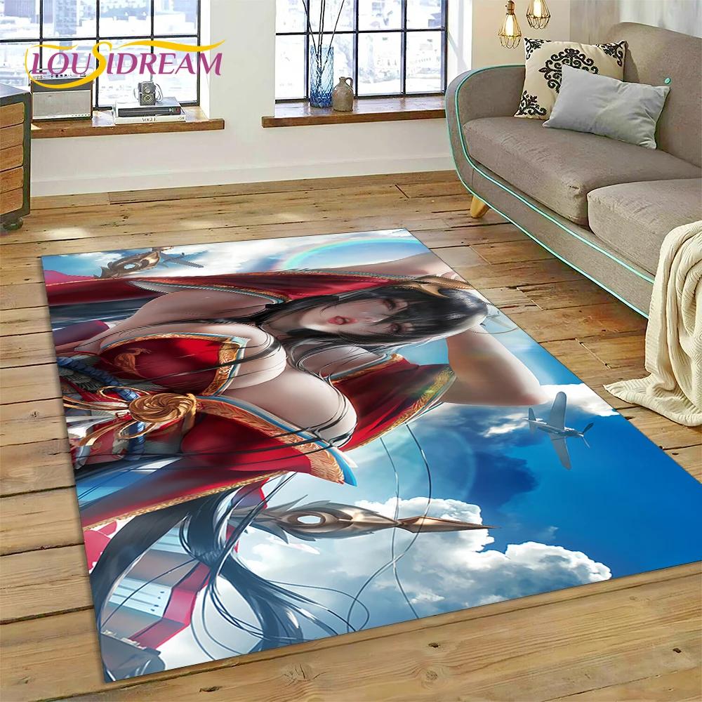 Cartoon Character Sexy Lace Girls Cute Anime Carpet Rug for Bedroom Living Room Home Sofa Decoration,Large Decor Floor Mat Gift