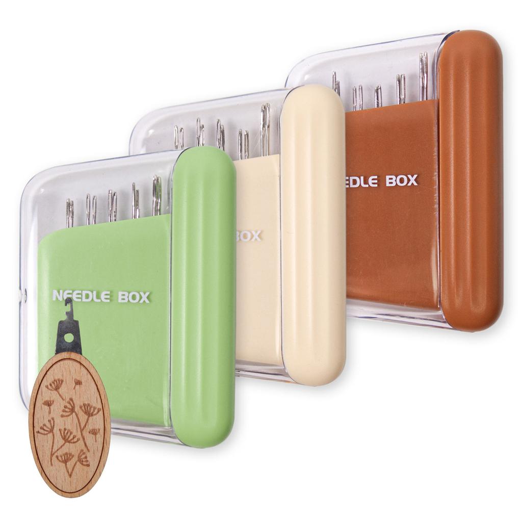 10Pcs Hand Sewing Needle Set with Magnetic Box Metal Embroidery Needle with Threader for Sewing Quilting and Embroidery